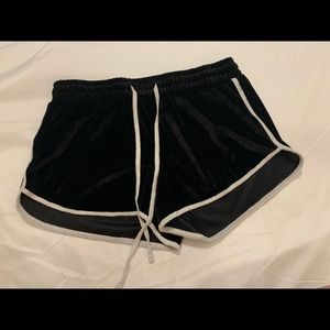 Black Velvet Shorts